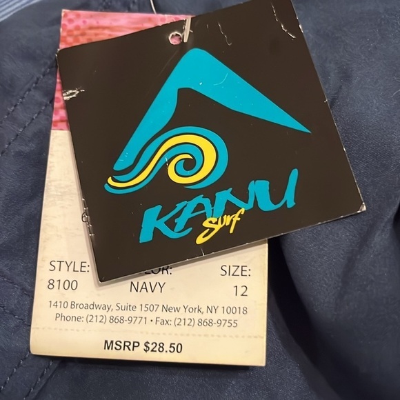 NWT Kanu Surf Womens Breeze Solid Stretch Boardshort size 13 navy - Picture 5 of 6